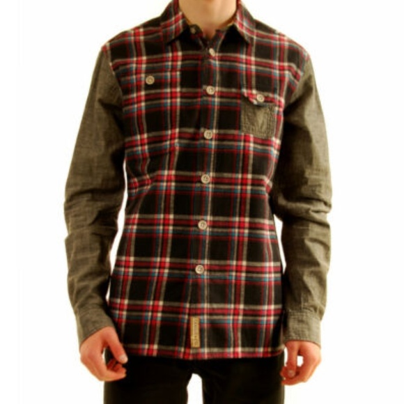 Prps Goods & Co Blue Plaid Button Down Shirt sz L - Picture 4 of 8